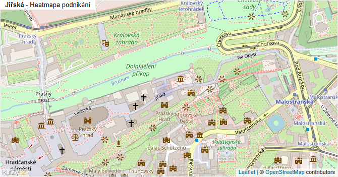 Jiřská - mapa podnikání