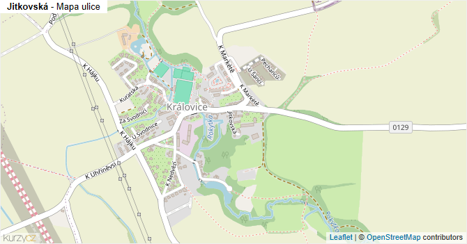 Jitkovská - mapa ulice