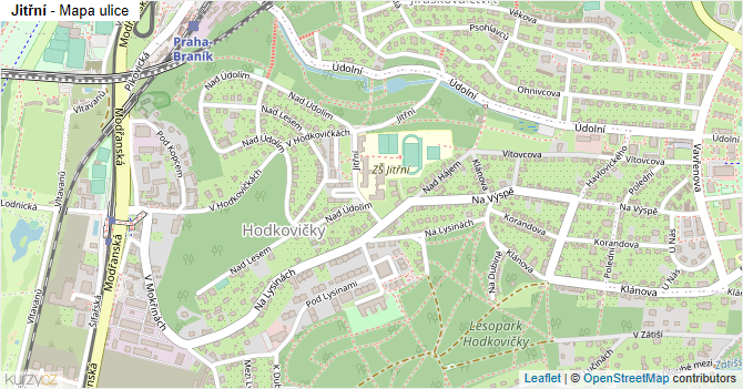 Jitřní - mapa ulice