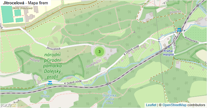Jitrocelová - mapa firem