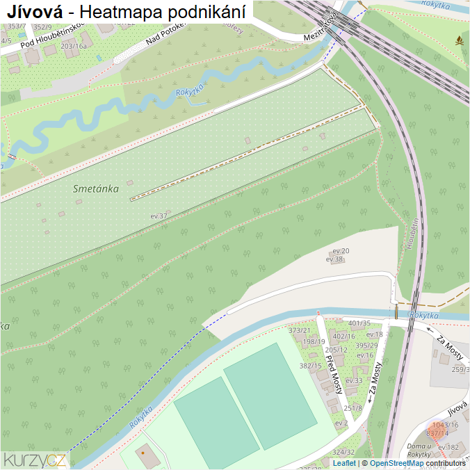 Mapa Jívová - Firmy v ulici.