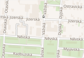 Jizerská v obci Praha 1 - mapa ulice