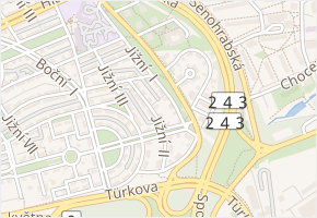 Jižní I v obci Praha 5 - mapa ulice