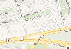 Jižní náměstí v obci Praha - mapa ulice