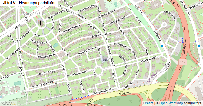 Jižní V - mapa podnikání