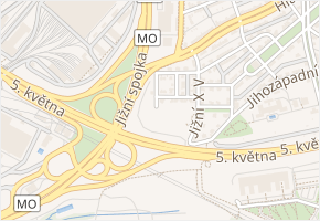 Jižní XVII v obci Praha - mapa ulice