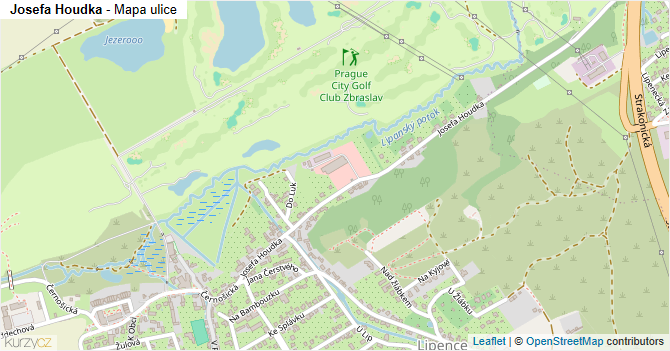 Josefa Houdka - mapa ulice
