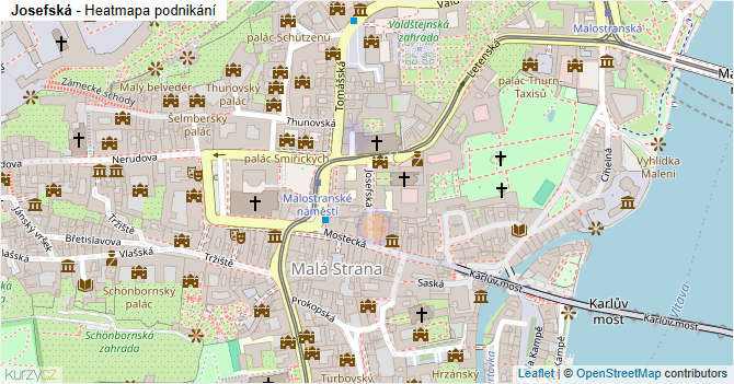 Josefská - mapa podnikání