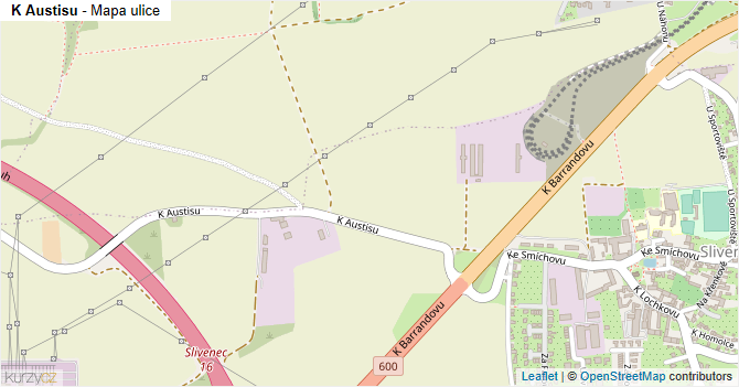 K Austisu - mapa ulice