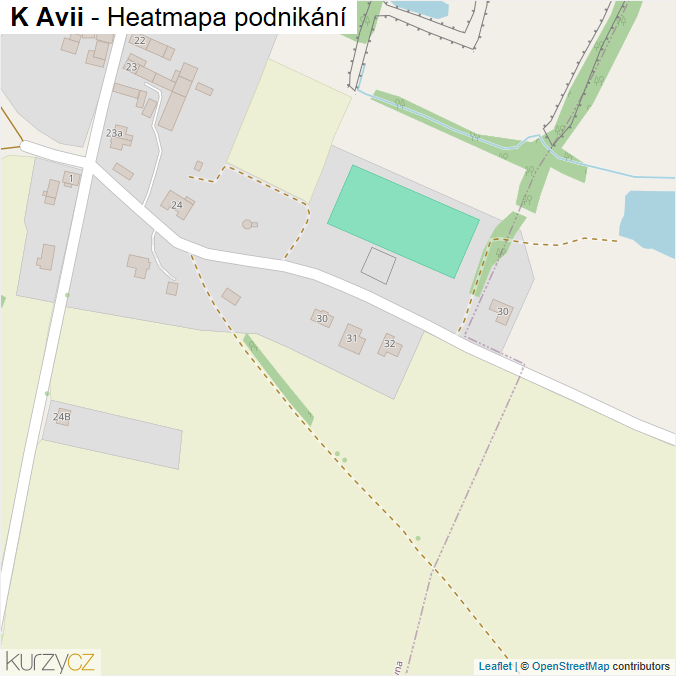 Mapa K Avii - Firmy v ulici.