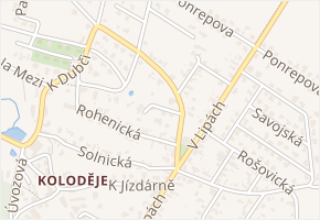 K Běchovicům v obci Praha - mapa ulice