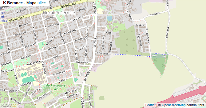 K Berance - mapa ulice