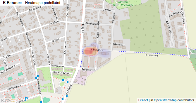 K Berance - mapa podnikání
