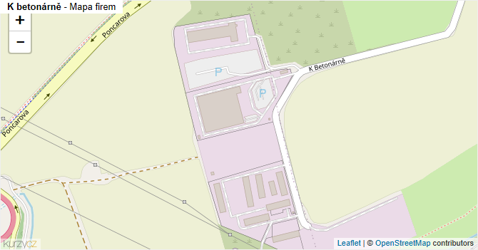 K betonárně - mapa firem