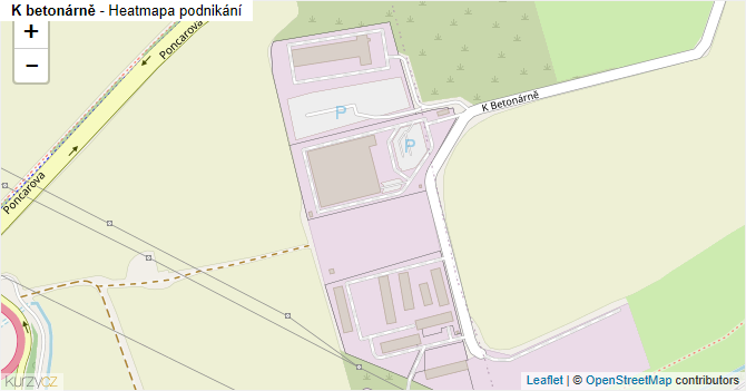 K betonárně - mapa podnikání