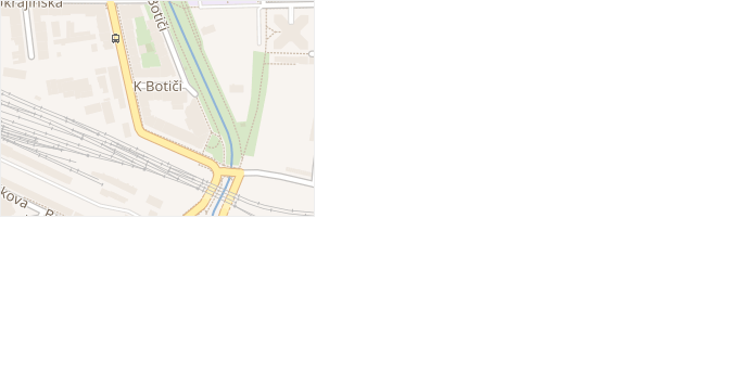 K Botiči v obci Praha - mapa ulice