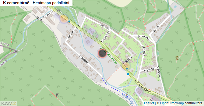 K cementárně - mapa podnikání
