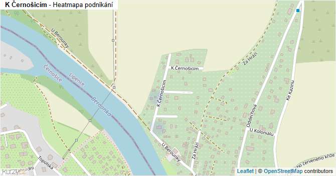K Černošicím - mapa podnikání
