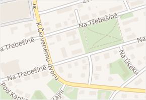 K Červenému dvoru v obci Praha - mapa ulice