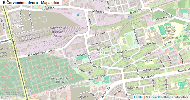 K Červenému dvoru - mapa ulice