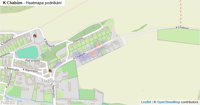 K Chabům - mapa podnikání