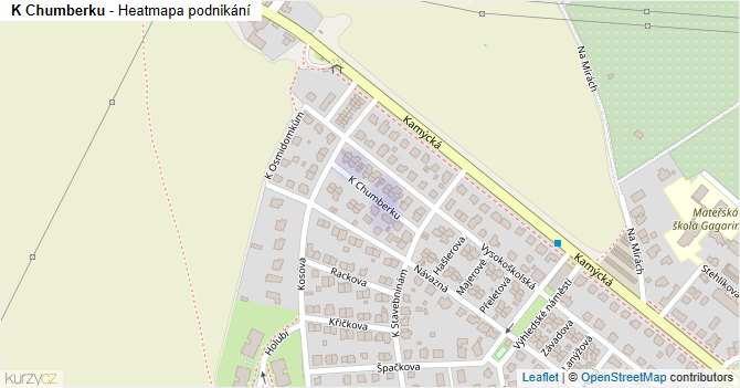 K Chumberku - mapa podnikání