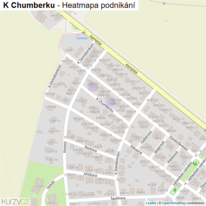 Mapa K Chumberku - Firmy v ulici.