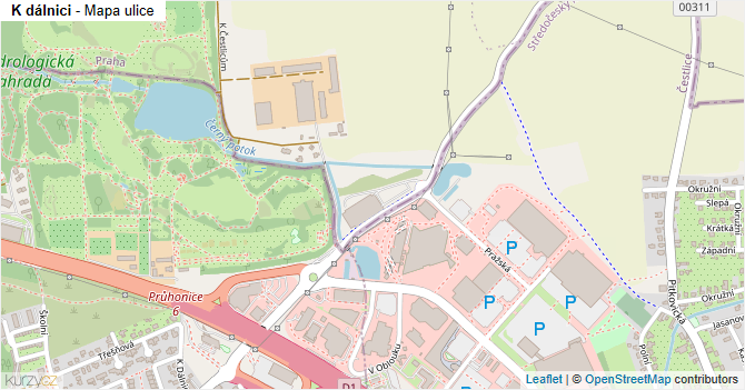 K dálnici - mapa ulice