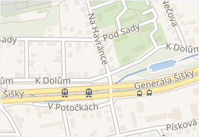 K dolům v obci Praha 13 - mapa ulice
