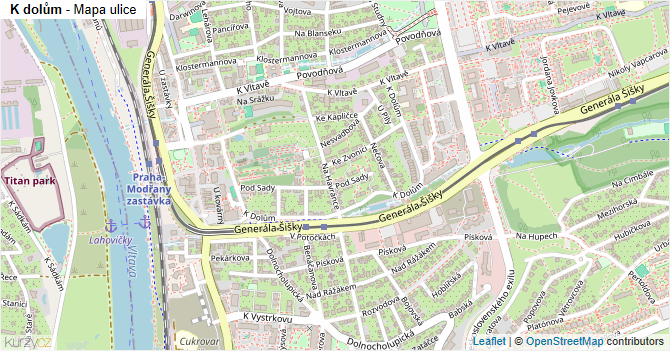 K dolům - mapa ulice