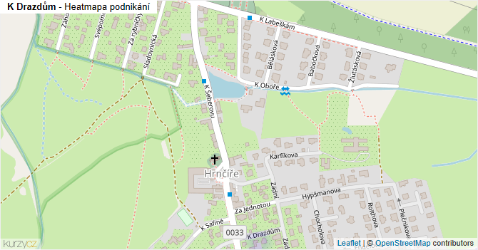 K Drazdům - mapa podnikání