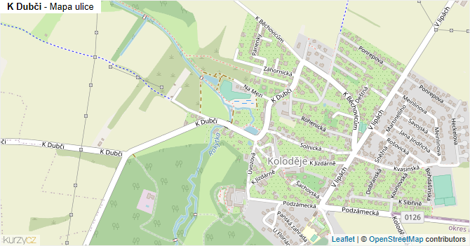 K Dubči - mapa ulice