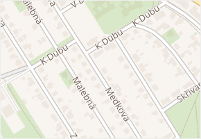 K dubu v obci Praha 4 - mapa ulice