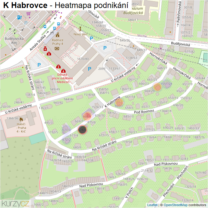 Mapa K Habrovce - Firmy v ulici.