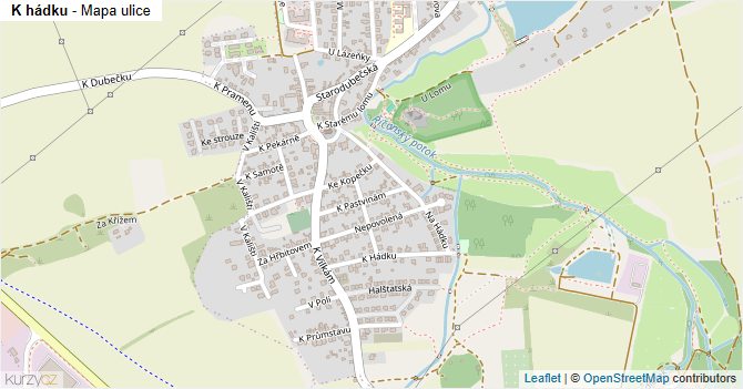K hádku - mapa ulice