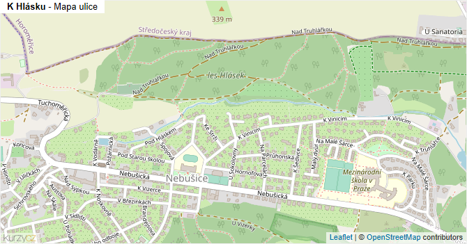 K Hlásku - mapa ulice
