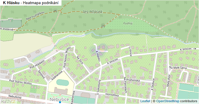 K Hlásku - mapa podnikání