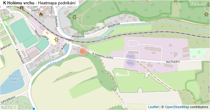 K Holému vrchu - mapa podnikání