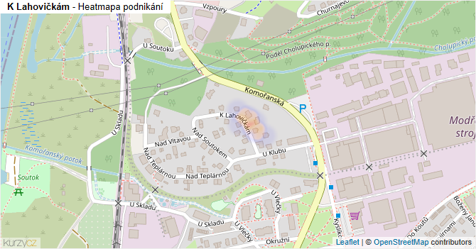 K Lahovičkám - mapa podnikání