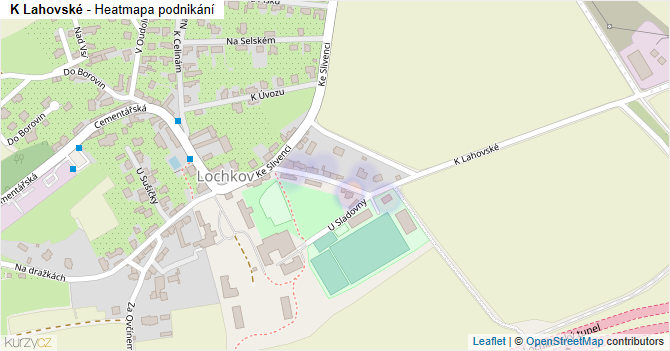 K Lahovské - mapa podnikání