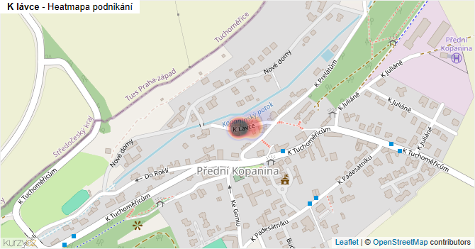 K lávce - mapa podnikání