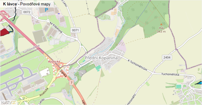 K lávce - záplavové mapy stoleté vody