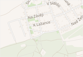K Lažance v obci Praha 3 - mapa ulice