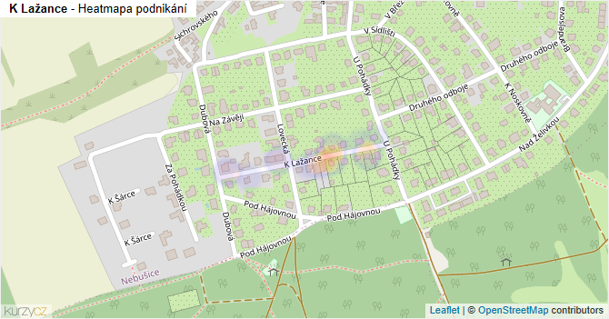 K Lažance - mapa podnikání