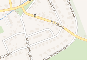 K lesíku v obci Praha - mapa ulice