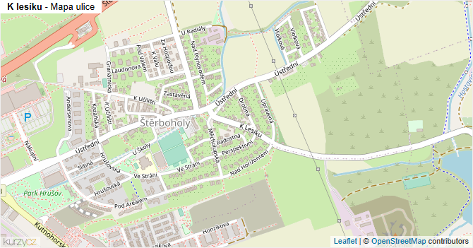 K lesíku - mapa ulice