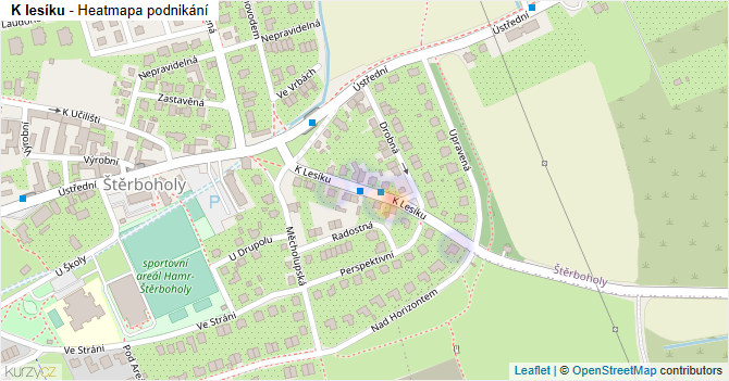 K lesíku - mapa podnikání
