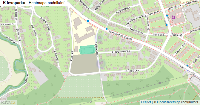 K lesoparku - mapa podnikání