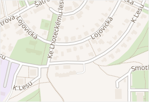 K lesu v obci Praha - mapa ulice