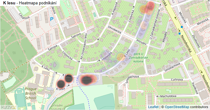 K lesu - mapa podnikání